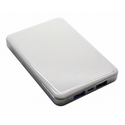 Flache quadratische Powerbank aus Aliminium 5.000 mAh - Topgiving